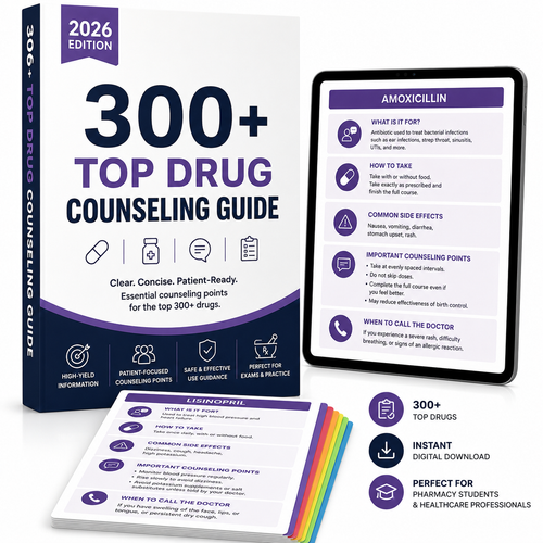 Top 300+ Drug Counseling Digital Guide for Pharmacy, Nursing & Med School