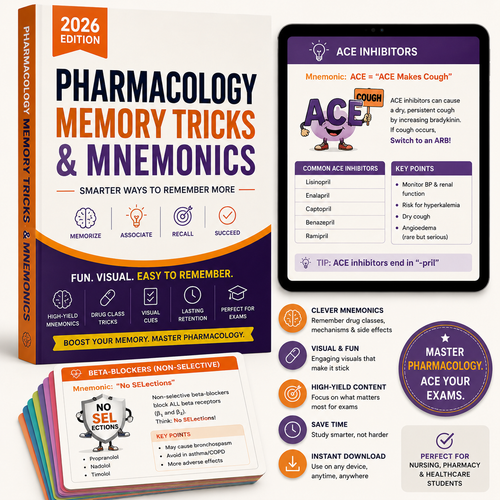 Pharmacology Memory Tricks & Mnemonics