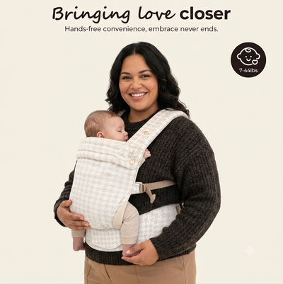 Ergonomic Houndstooth Baby Carrier