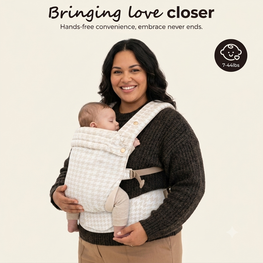 Ergonomic Houndstooth Baby Carrier