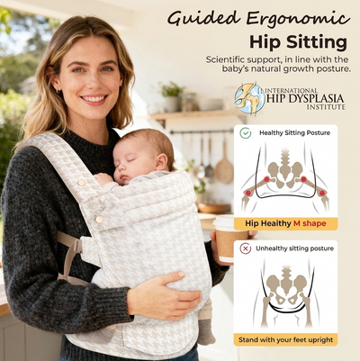 Ergonomic Houndstooth Baby Carrier