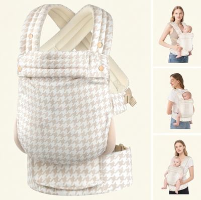 Ergonomic Houndstooth Baby Carrier