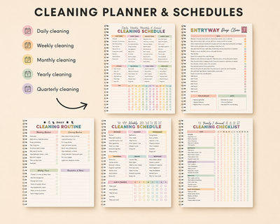 The Undated ADHD Cleaning Planner - Built for Small Wins, No Guilt